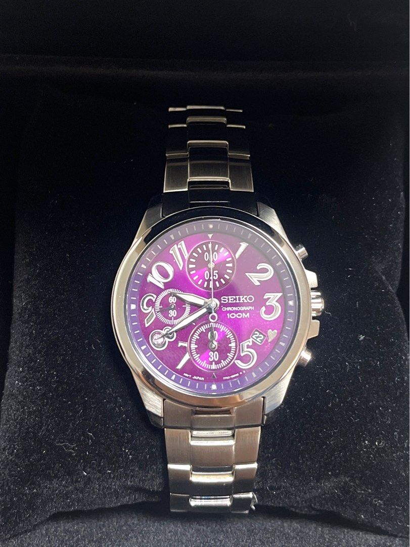 Seiko Cal 7T92 Women s Watch Purple Face