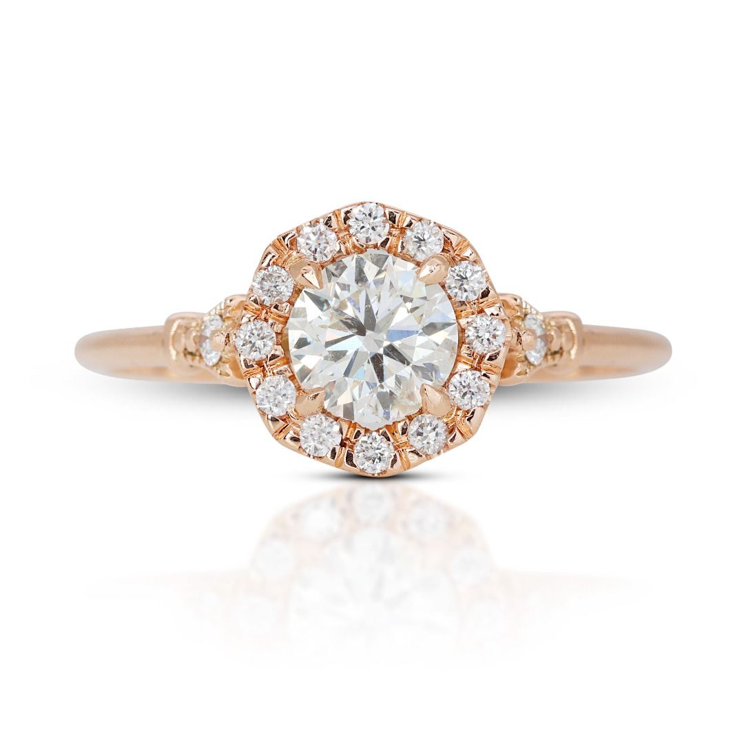 Cheap rose gold engagement rings hot sale