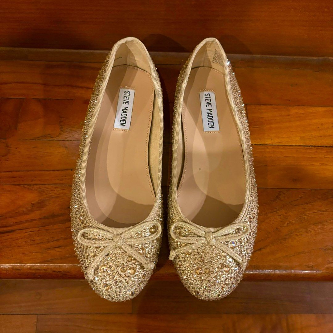 Steve madden 2025 gold flats