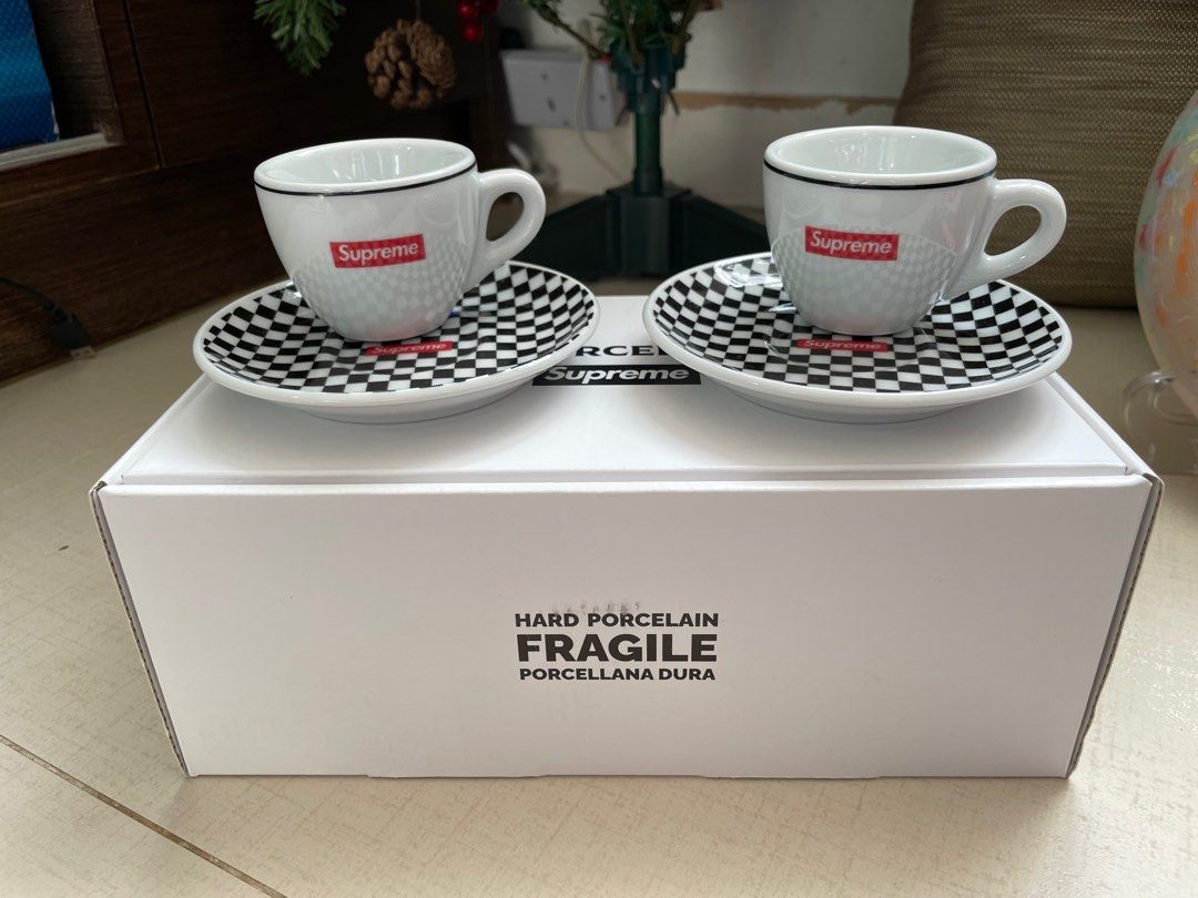 Supreme Ipa Porcellane Aosta Espresso Set (Set of 2) Black