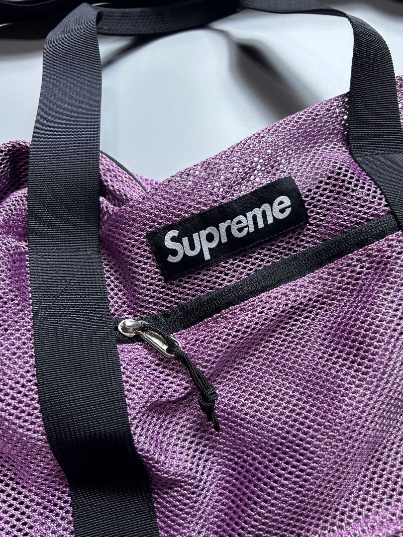 Supreme Purple Mesh Backpack & Duffle Bag