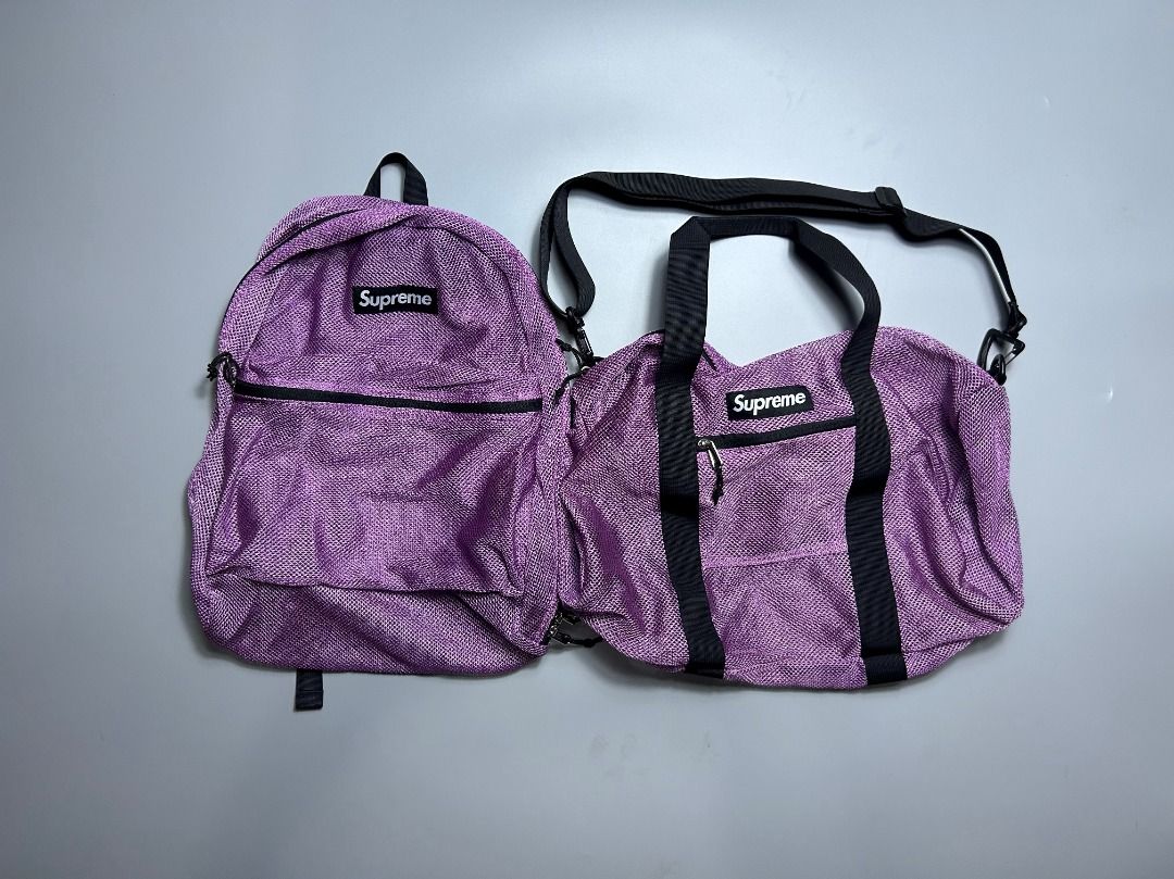 Supreme purple duffle bag online