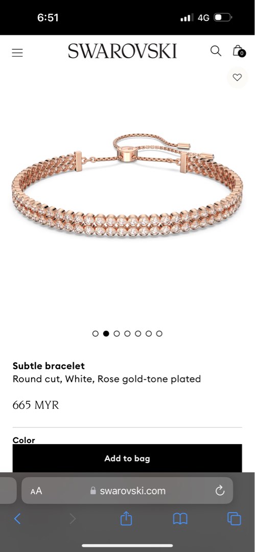 Swarovski subtle hot sale double bracelet