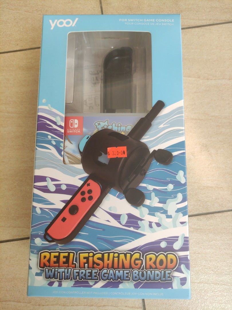 Switch fishing game with fishing rod, 電子遊戲, 電子遊戲, Nintendo 任天堂- Carousell