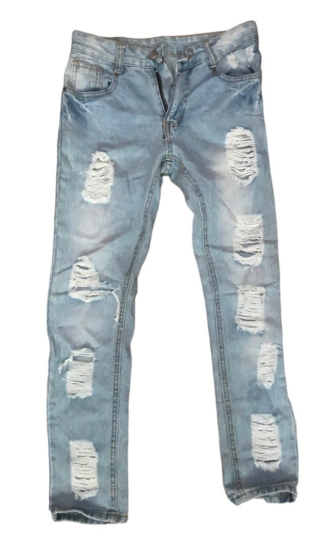 Ghetto ripped jeans discount