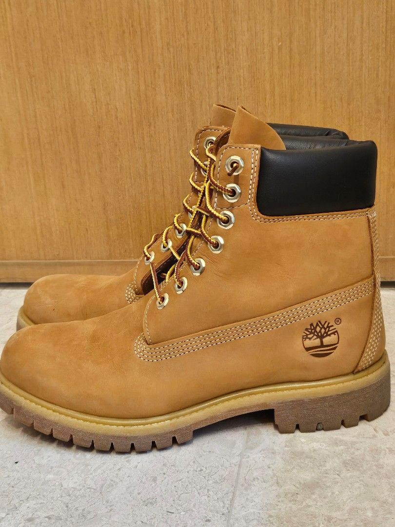 Timberland Mens 7.5 EU 41 premium 6 inch waterproof boot wheat nubuck