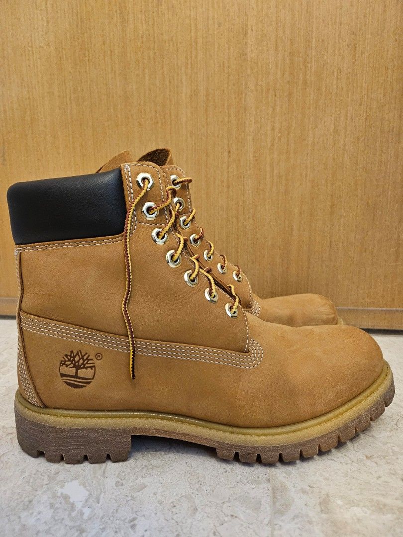 Timberland Mens 7.5 EU 41 premium 6 inch waterproof boot wheat nubuck
