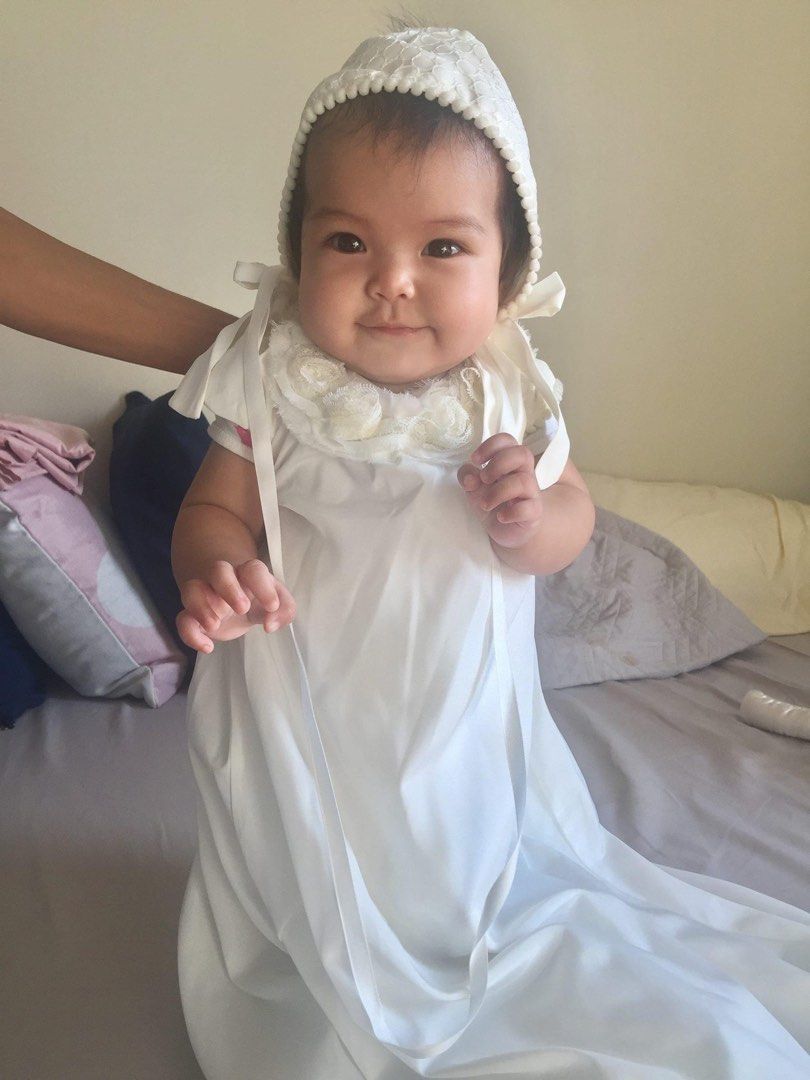 Tenerife Off-White Christening Gown – YoYo Boutique