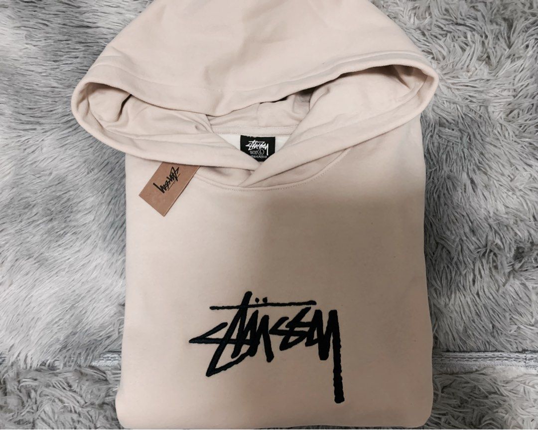 Red best sale stussy hoodie