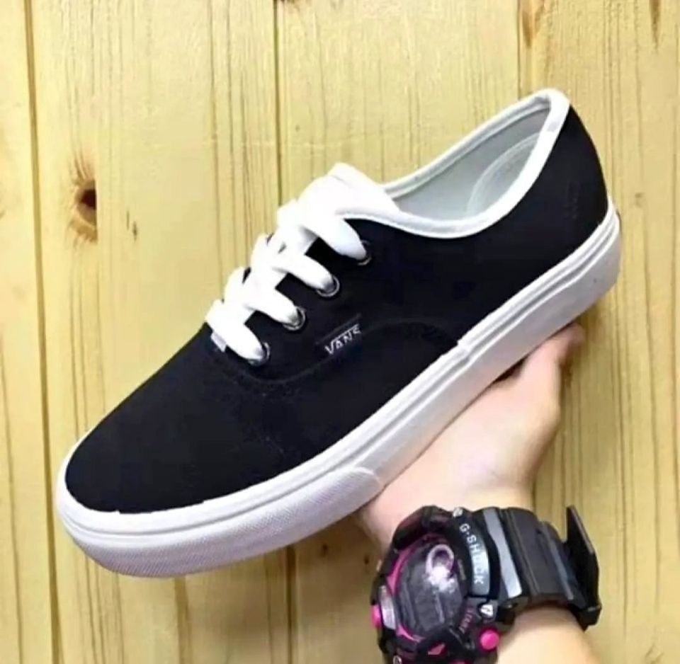 Vans black bone canvas discount