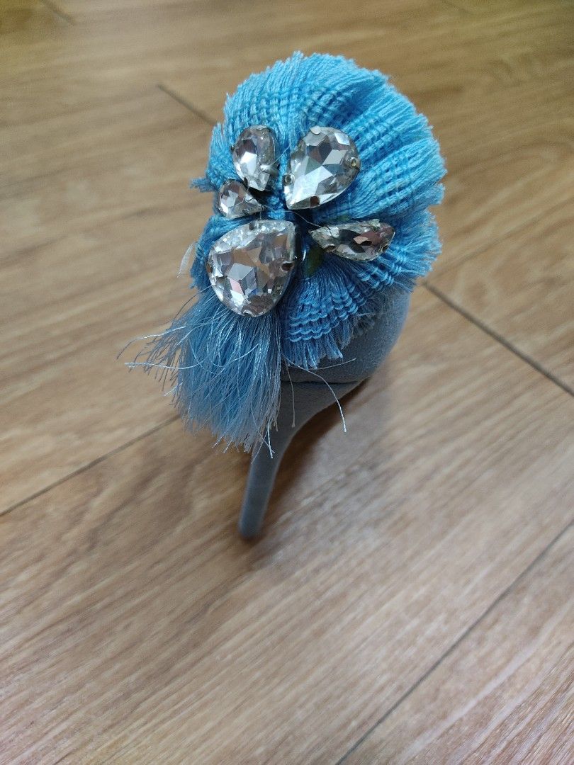 Embellished sales blue heels