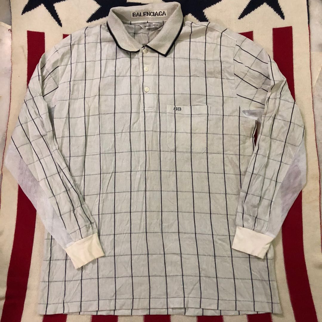 Balenciaga button sale down t shirt