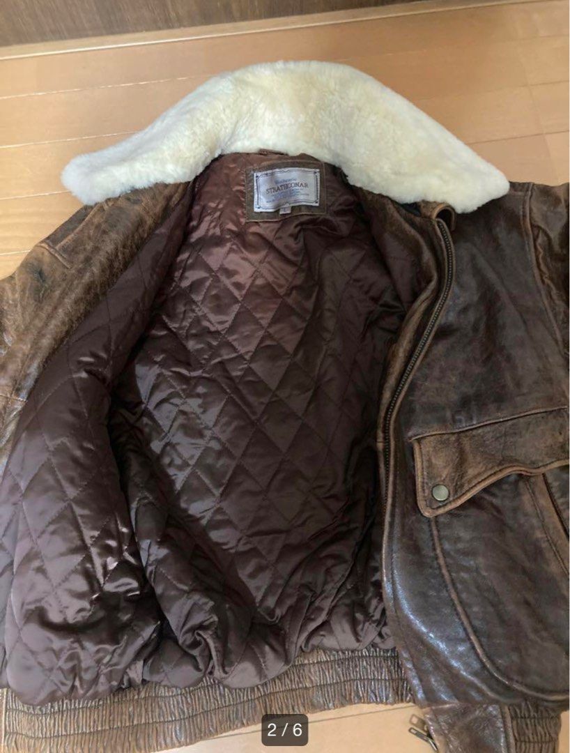 Reed leather bomber clearance jacket