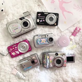Vintage Hot Pink Sony Cybershot Canon Powershot Panasonic Lumix Leica Minolta Dimage Silver Black Digital Camera Y2K Digicam