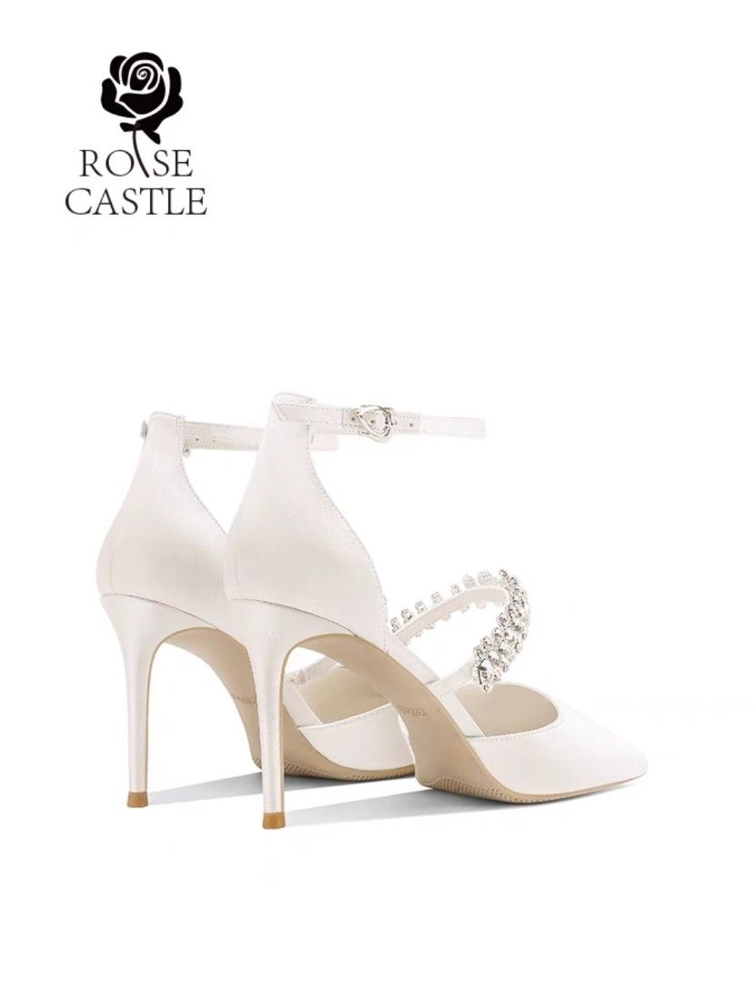 White shoes clearance with thick heels