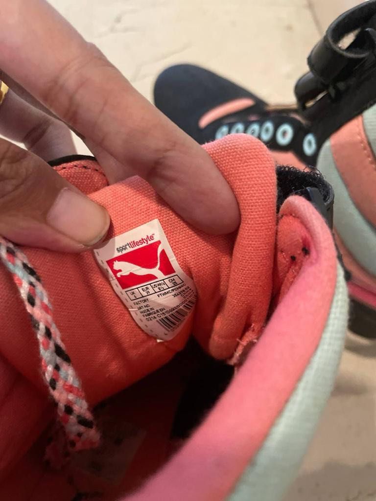 Puma red sale wedge sneakers