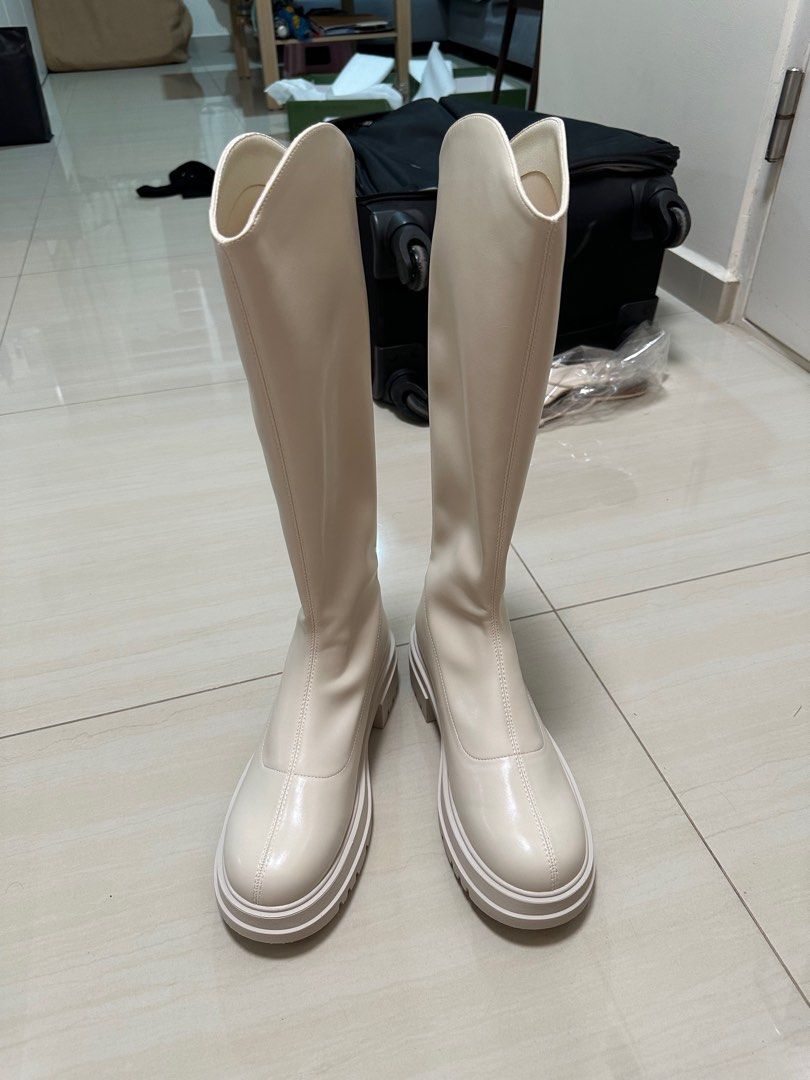 White riding outlet boots