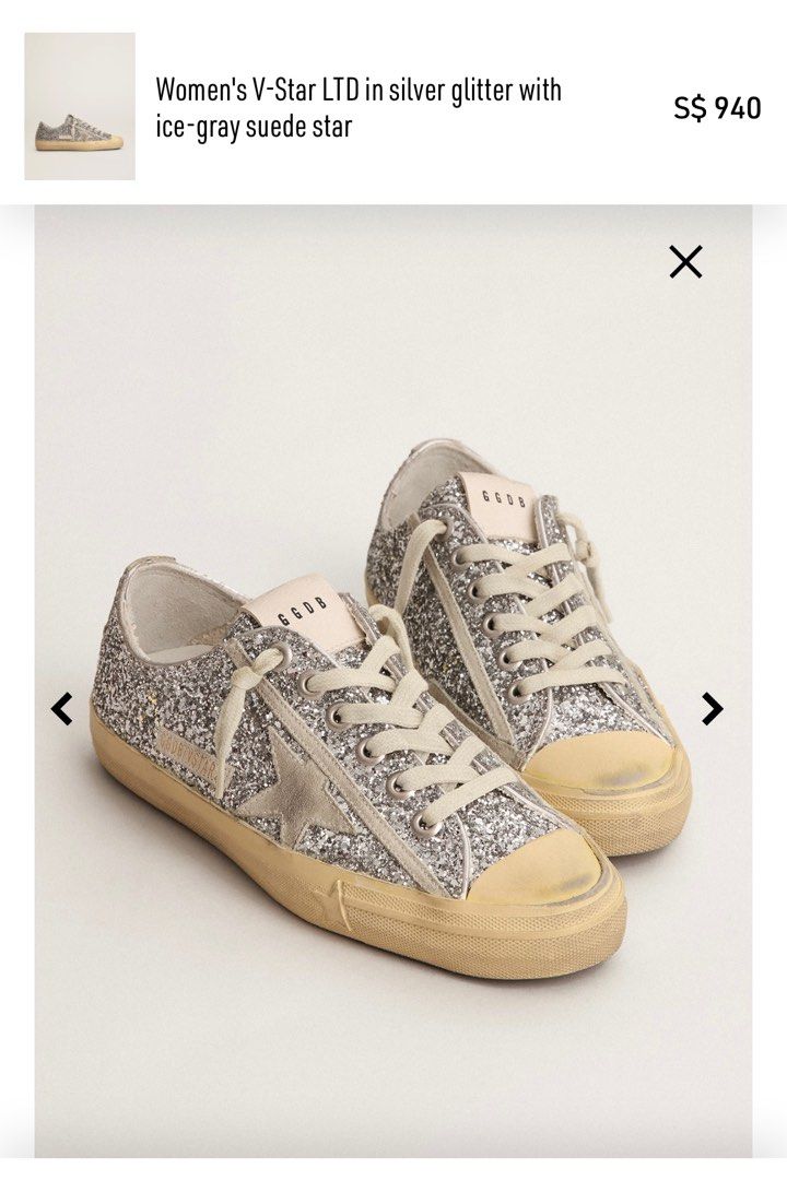 Golden goose new arrivals glitter silver