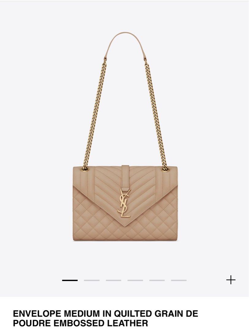 Medium envelope bag in best sale grain de poudre embossed leather