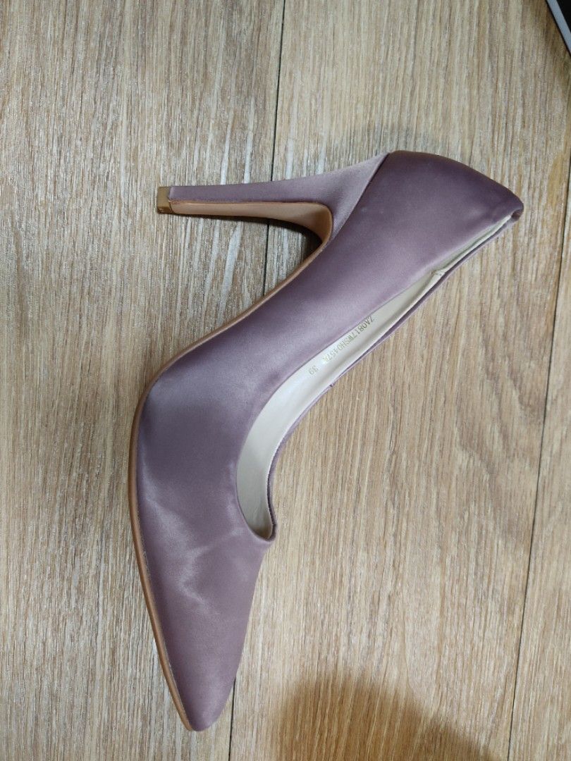 Zalora Satin Purple Heels Women s Fashion Footwear Heels on