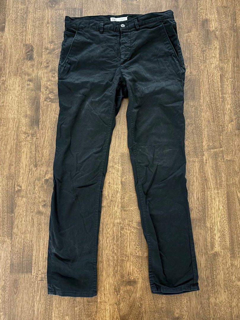 zara black chinos