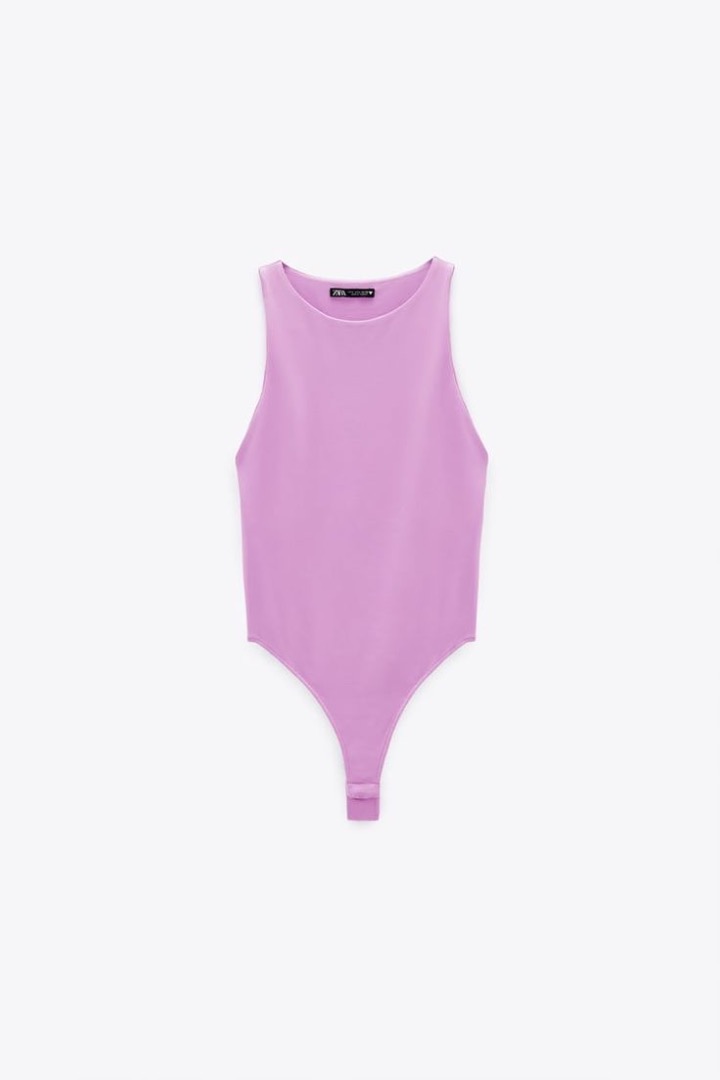 Zara lilac halter neck body suit, Women's Fashion, Tops, Others Tops on ...