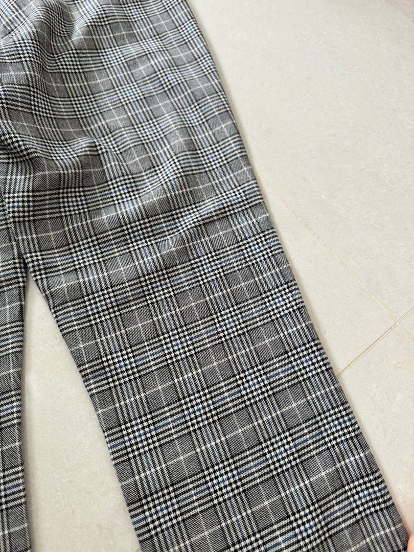 Checked pants zara shop