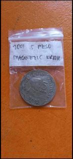 1997 5 peso coin