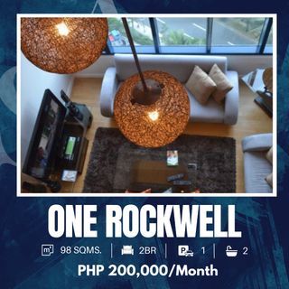 2BR Loft Unit For Lease in One Rockwell, Rockwell Makati