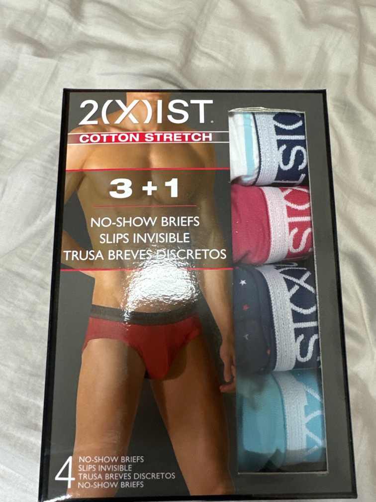 2xist Cotton stretch 3+1 no show briefs, Men's Fashion, Bottoms