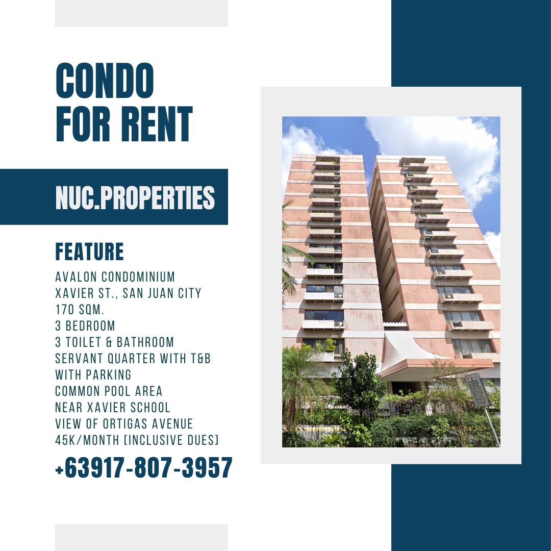 3 Bedrooms Condo for Rent Avalon condominium San Juan, Property