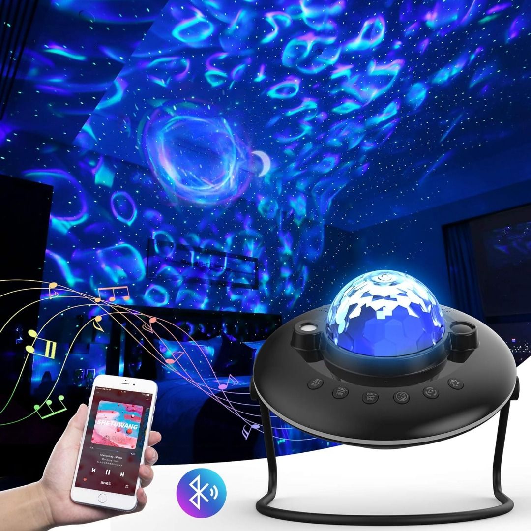 Star Projector, Projector for Bedroom, Bluetooth Speaker Aurora Galaxy  Night Light Projector for Kids Adults Gaming Room, Home Theater, Ceiling,  Room Decor,White 