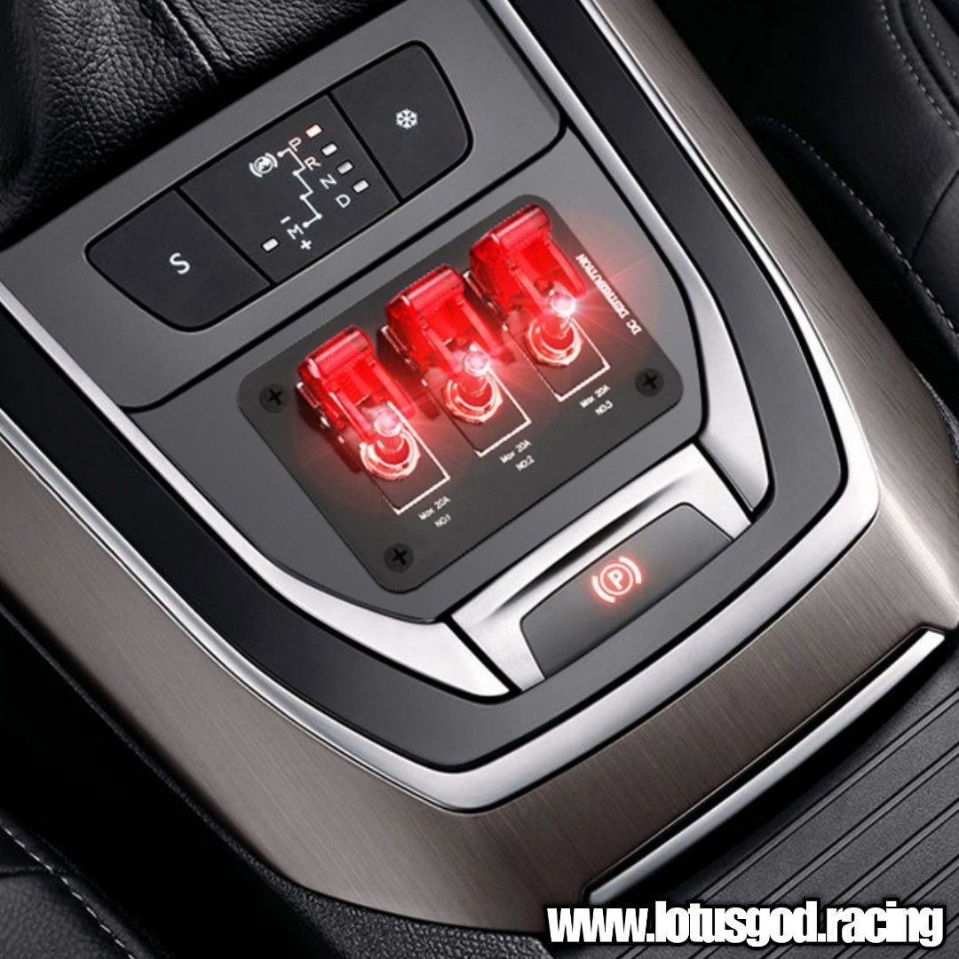 Racing Car 12V Ignition Red 3 Flip Up Down On Off Led Switch