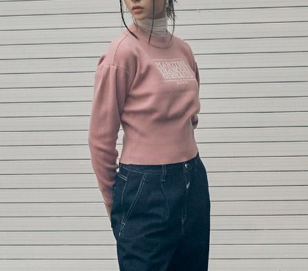 韓國代購] Marithe Francois Girbaud W Classic Logo Crop Knit 冷衫