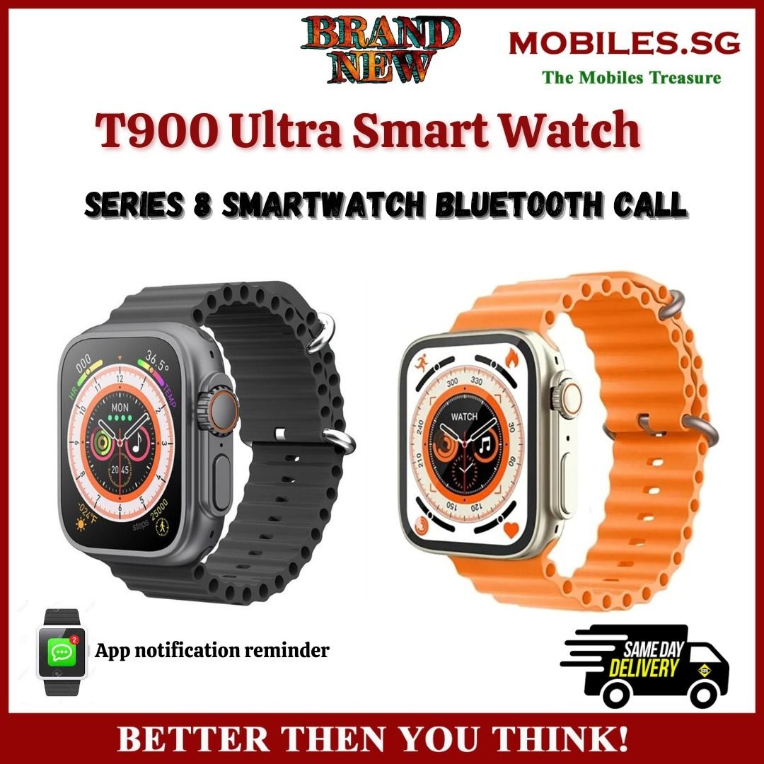 // T900 Ultra Smart Watch Series 8 Smartwatch // Wireless Charging ...