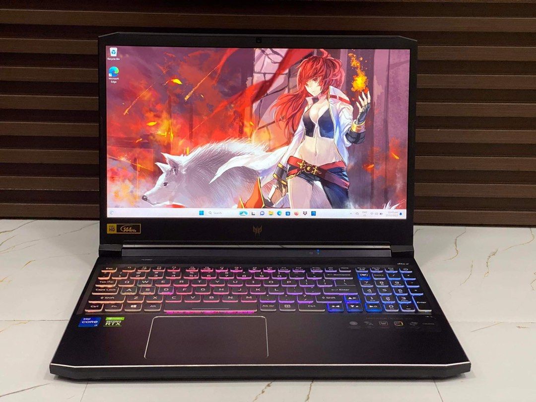 ACER PREDATOR HELIOS 300 (PH-315-54-70BF) (Category: Laptops & Notebooks) located in Valenzuela. Submitted by dropcee (Listing ID 1274629913, Image 2). Description: ACER PREDATOR HELIOS 300 (PH-315-54-70BF) i7 11th Gen 144Hz 16GB RAM 512SSD RTX 3050 Ti 4GB GDDR6 VRam✨ Quick specs: ▫️Windows 11 Home SL 64bit ▫️11th Gen Intel Core i7-11800H 16 CPUs 2.3GHz ▫️16GB of RAM 3200Mhz ▫️512GB PCle NvMe SSD ▫️Intel UHD Graphics ▫️Nvidia GeForce RTX 3050 Ti 