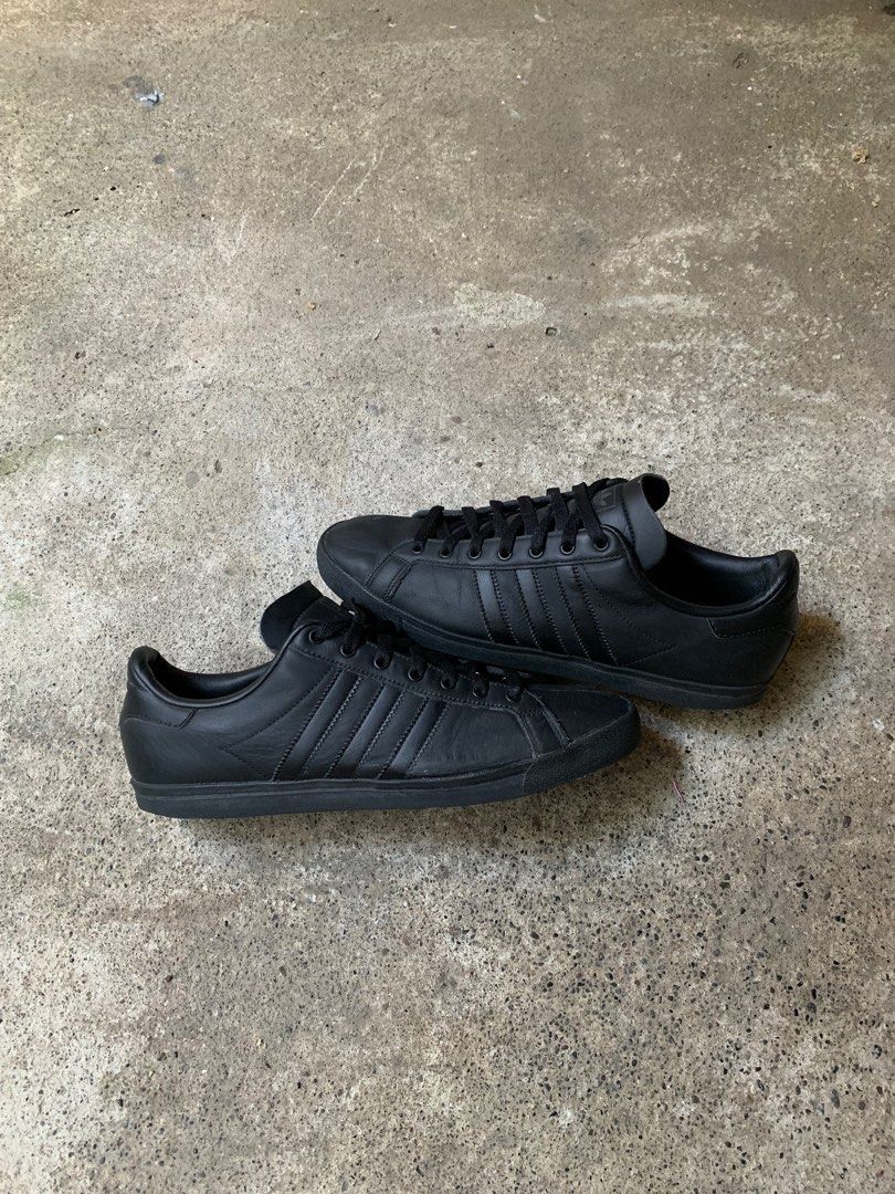 Adidas black clearance coast star trainers