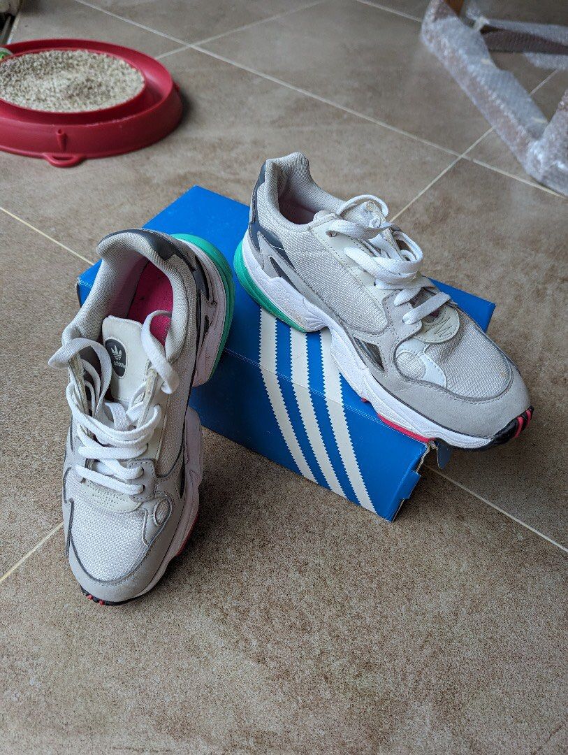 Adidas falcon white grey one clearance blue