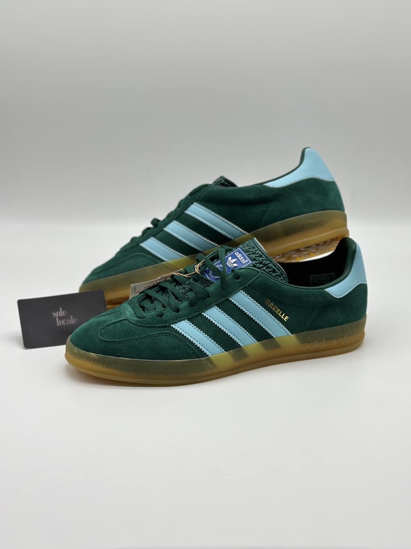 Adidas gazelle indoor outlet navy green & bluebird