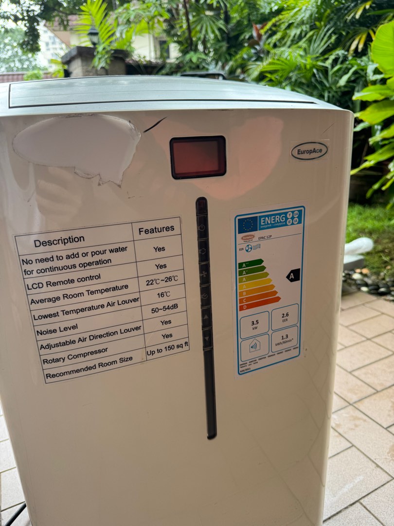 Aircon Portable 3 in 1 EuropAce, TV & Home Appliances, Air Conditioners