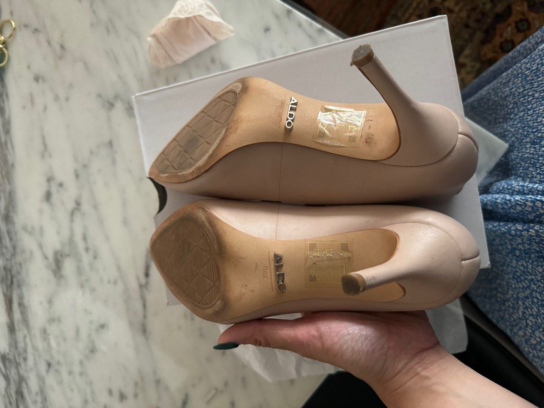 Aldo top cream heels