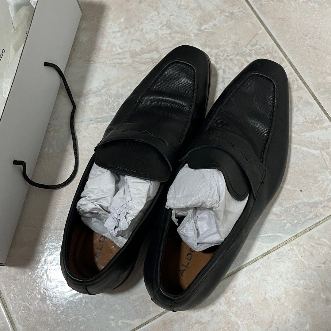 Aldo black loafers hot sale