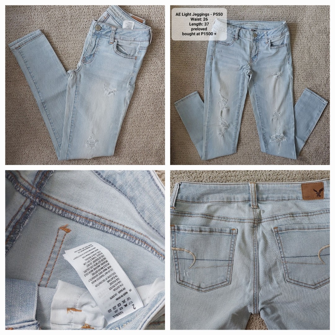 American Eagle High Rise Jeans/Jeggings, Women's Fashion, Bottoms, Jeans on  Carousell