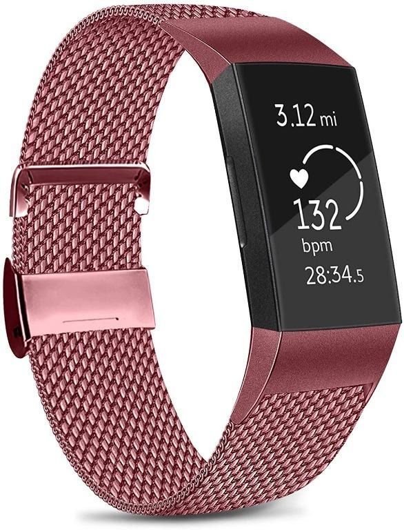 Amzpas Compatible with Fitbit Charge 3 Strap Fitbit Charge 4 Strap