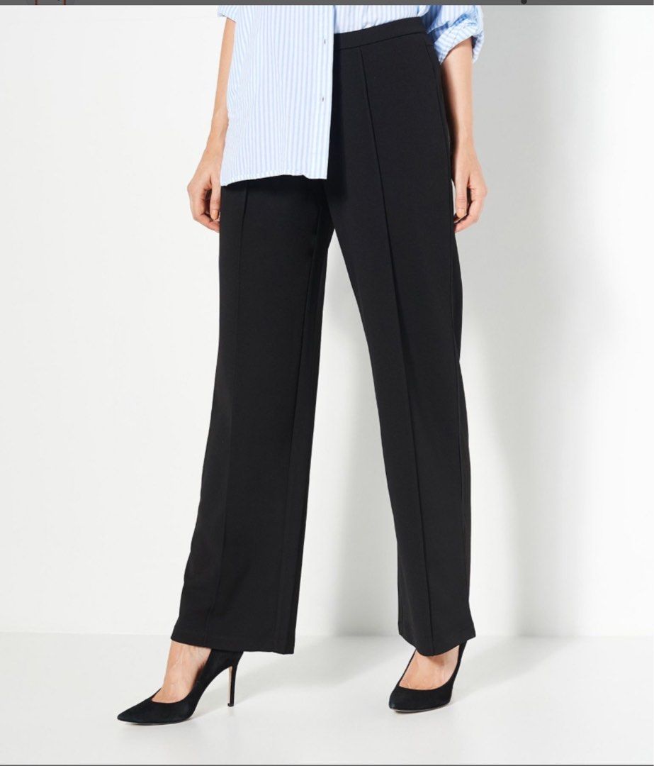 Buy online Black Flat Front Full Length Trouser from bottom wear for Women  by Broadstar for ₹849 at 72% off | 2024 Limeroad.com