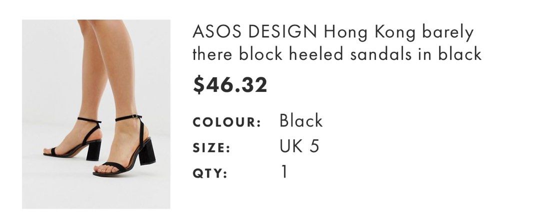 ASOS barely there block heeled sandals
