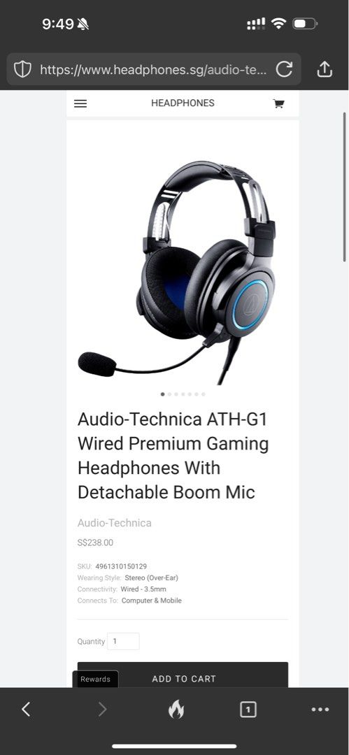 Audio technica hotsell g1 gaming headset
