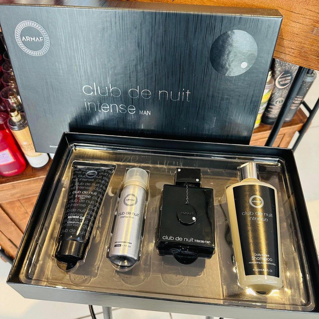 Authentic Club de nuit intense Man Gift Set (Category: Fragrance & Deodorants) located in Paranaque City. Submitted by TcAnne (Listing ID 1274456263, Image 1). Description: 100% Authentic Club de nuit intense Man Gift Set Moneyback if proven dake.