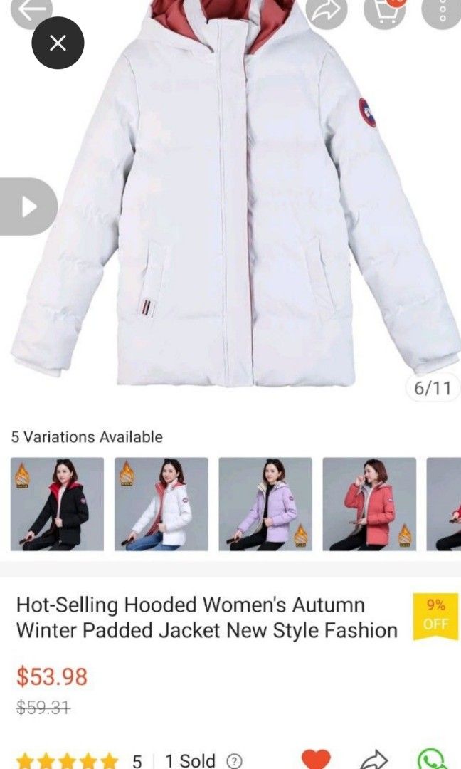 Autumn winter jacket for women removable hooded usual price 53.90