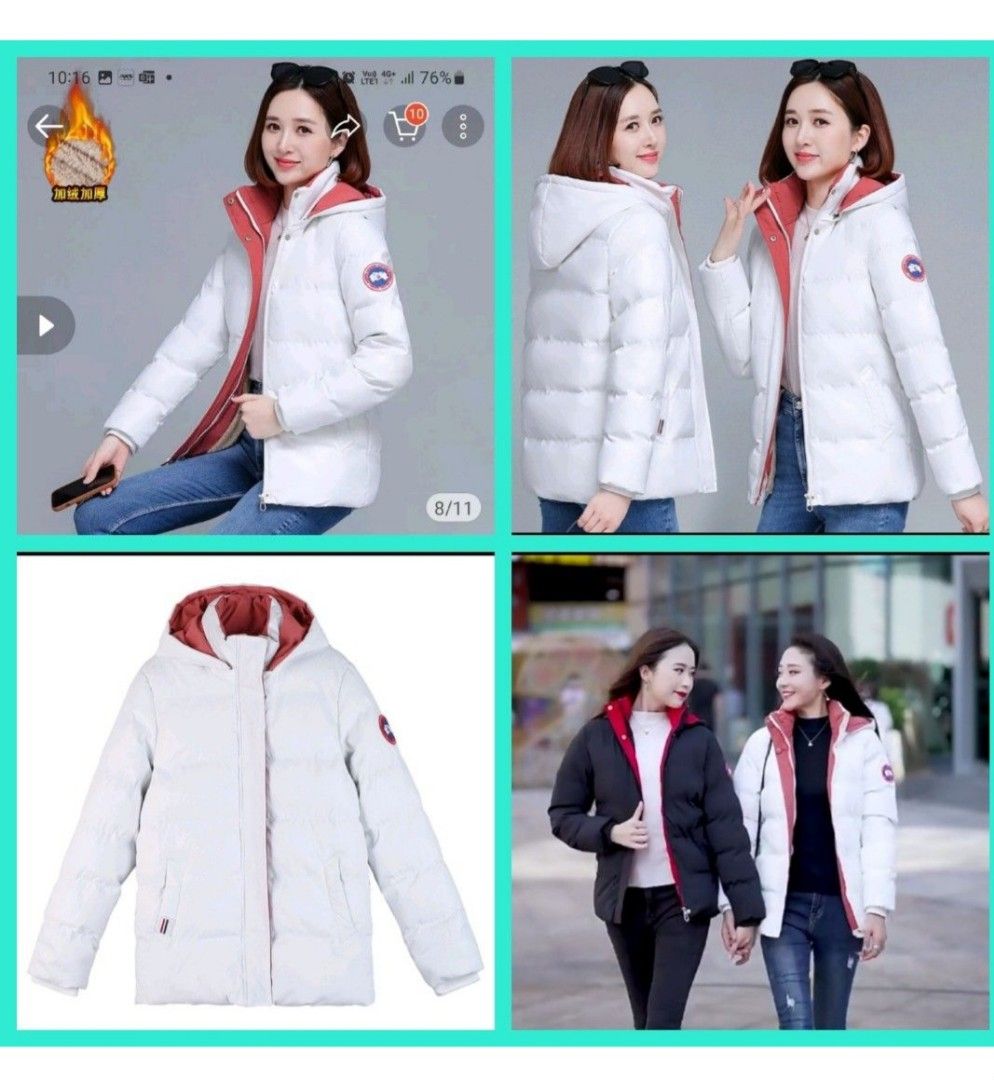White hooded deals jacket women's